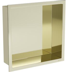 Mexen X-Wall-R fürdőszoba süllyesztett polc kerettel 30 x 30 cm, Arany - 1950303010