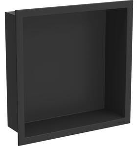 Mexen X-Wall-R fürdőszoba süllyesztett polc kerettel 30 x 30 cm, Fekete - 1970303010