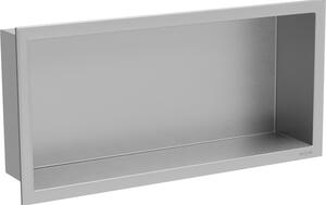 Mexen X-Wall-R fürdőszoba süllyesztett polc kerettel 45 x 20 cm, inox - 1910452010