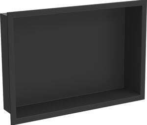 Mexen X-Wall-R fürdőszoba süllyesztett polc kerettel 45 x 30 cm, Fekete - 1970453010