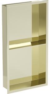 Mexen X-Wall-R fürdőszoba süllyesztett polc kerettel és polccal 60 x 30 cm, Arany - 1950603010S