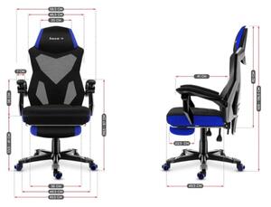 Huzaro Combat 3.0 Gamer szék lábtartóval #fekete-kék