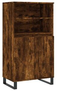 Füstös tölgy színű szerelt fa magasszekrény 60 x 36 x 110 cm
