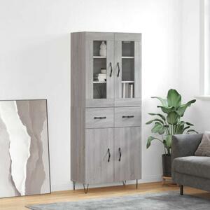 Szürke sonoma szerelt fa magasszekrény 69,5 x 34 x 180 cm