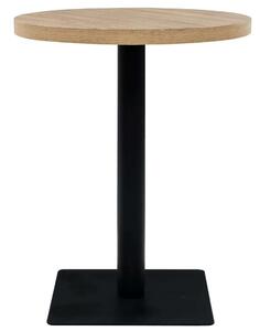 Kerek Bisztróasztal - Tölgyfa MDF/Acél - 60x75 cm