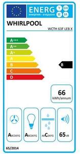Whirlpool WCTH63FLEBX Beépíthető páraelszívó, 730 m3/óra, 4 sebességfokozat, B energiaosztály