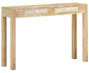 VidaXL tömör fehérített mangófa konzolasztal 110 x 30 x 75 cm