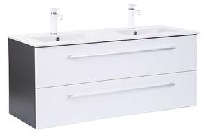 Vario - Fürdőszobabútor - 120 cm - Antracit-Fehér