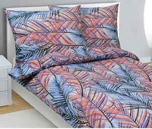 Bellatex Pamut ágynemű Fern kék , 140 x 200 cm, 70x 90 cm, 70 x 200 cm