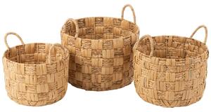 Három vízi jácintos tárolókosár készlet J-Line Jacinthe 44/39/34 cm