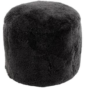Sötétszürke báránybőr puff J-line Greg 47 cm