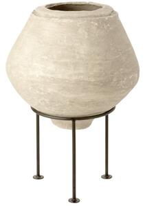 Fehér dekoratív váza J-Line Mache 55 cm