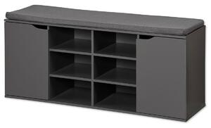 Kesper 15919 Cipőtartó állvány ülőkével, szürke, 103 x 48 x 30,5 cm