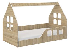 Montessori HÁZIKÓ gyerekágy SONOMA 160x80cm - ajándék matraccal - jobbos