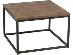 Barna fa oldalasztal J-line Conrad 60 x 60 cm