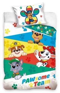 Gyermek pamut ágynemű Pawsome Team, 100 x 135 cm, 40 x 60 cm