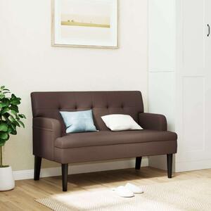 VidaXL barna műbőr pad háttámlával 112x65,5x75 cm