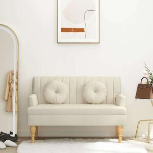 VidaXL lenszínű szövetpad párnákkal 113x64,5x75,5 cm