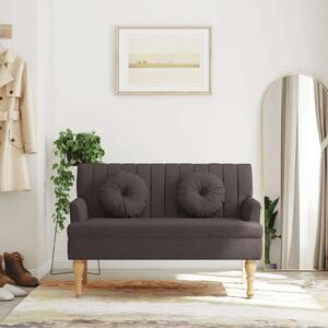 VidaXL sötétbarna szövetpad párnákkal 113x64,5x75,5 cm