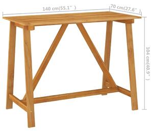 VidaXL tömör akácfa kerti bárasztal 140 x 70 x 104 cm
