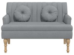 VidaXL világosszürke szövetpad párnákkal 113x64,5x75,5 cm