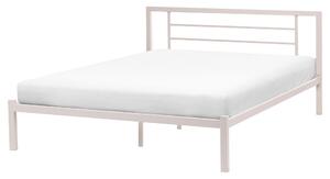 Ágy Fém CUSSET 160 x 200 cm Világosbézs