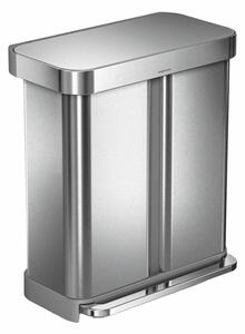 Simplehuman Két Rekeszes Pedálos Szelektív Szemetes - 58L