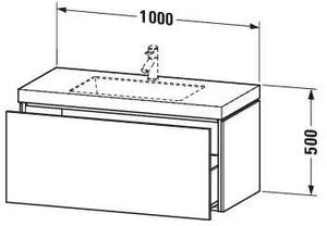 Dur L-Cube Fürdőszoba Alsószekrény - 100cm, Kefélt Tölgy