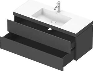 L-Cube Fürdőszoba Szekrény - Mosdóval - 120cm - Fekete