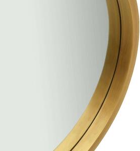 VidaXL aranyszínű fali tükör szíjjal 60 cm