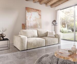DELIFE Nagy kanapé Lanzo 230x95 cm kordbársony bézs