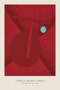Festmény reprodukció Composition G4 (Original Bauhaus in Red, 1926) - Laszlo / László Maholy-Nagy, (26.7 x 40 cm)