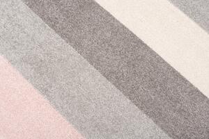 Rózsaszín-szürke LEXUS csíkos szőnyeg Méret: 160x220 cm