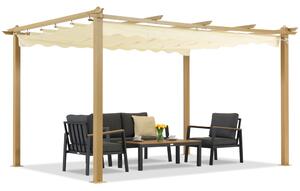 Barbados terasz pergola 3x4 m Garden Point fa-bézs színű pergola