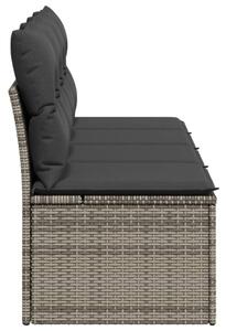 VidaXL 4 személyes szürke polyrattan kerti kanapé párnával