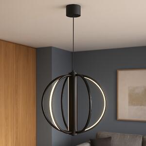 Moss Ø30 cm LED függőlámpa – fekete, grafikus design, dimmelhető