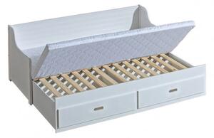 MOSKO kihúzható ágy ágyneműtartóval 80x200 Szín: Fehér