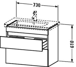 Duravit DuraStyle Alsószekrény - 70 cm - Matt Fehér