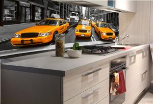 Konyhai fotótapéta - sárga taxi 180 x 60 cm
