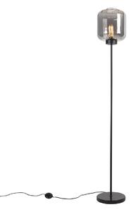 Intelligens állólámpa fekete, füstüveggel, Wifi ST64-vel - Qara