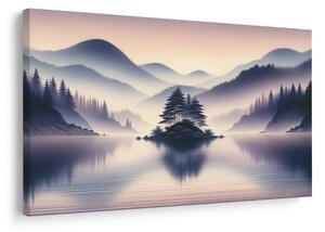 Kép sziget a tó közepén