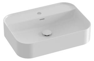Ravak Ceramic Slim 55x40 cm-es pultra ültethető mosdó, középen elhelyezett csaptelepnyílással XJX01155005