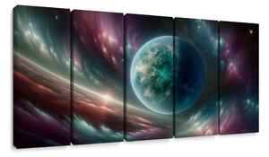 5 részes kép galaxis és bolygó