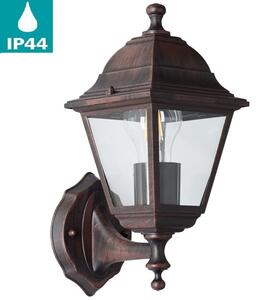 NISSIE kültéri fali lámpa, E27; IP44-antik barna - Brilliant-90991A55