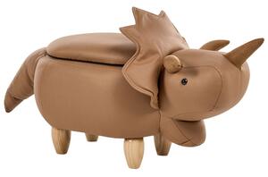 Állatos puff tárolóval TRICERATOPS Barna Dinoszaurusz