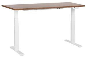 Elektromosan állítható asztal DESTINES Barna/fehér 160 cm 72 cm