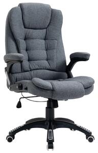 Homcom Ergonomikus irodai szék, állítható magasságú, poliészter/PP, 67 x 72 x 110-120 cm, szürke