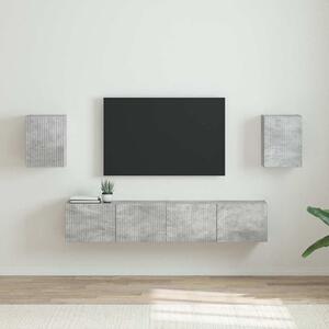 TV Fali Szekrény 2 db Beton Szerelt Fa