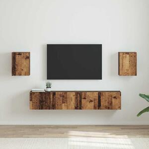 TV Fali Szekrény 2 pcs Öreg fa 30 x 31 x 40 cm Faanyag