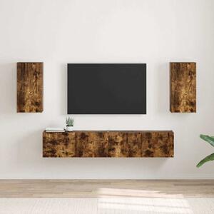 TV Fali Szekrény 2 pcs Füstölt tölgy 30 x 31 x 60 cm Faanyag